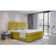 Kontinentālā gulta ar gultas kasti Idris 180x200, dzeltena, audums Omega 68
