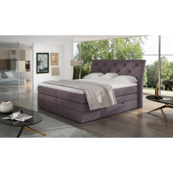 Kontinentālā gulta ar gultas kasti Mirabel 180X200, violeta, audums Soro 65