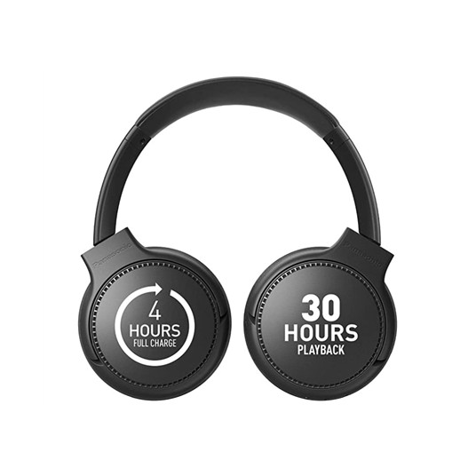 Austiņas Panasonic RB-M500BE-K Deep Bass Wireless Headphones, Black