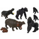 Figūru komplekts: Safari dzīvnieki (nīlzirgs, gorilla)