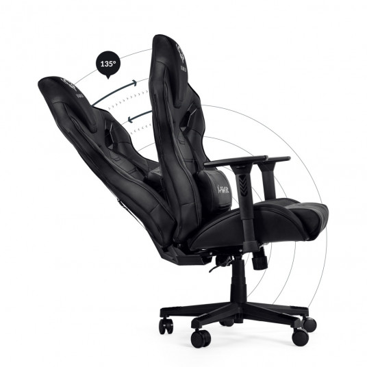 Spēļu krēsls Diablo X-Fighter Normāls izmērs: melns-melns