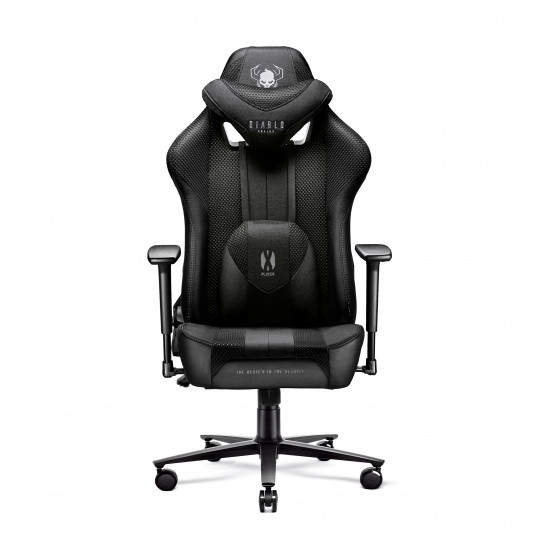 Spēļu krēsls Diablo X-Player 2.0 Textile Normāls izmērs: melns-melns