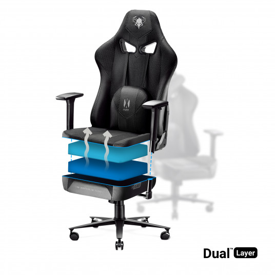 Spēļu krēsls Diablo X-Player 2.0 materiāls King Izmērs: melns-melns
