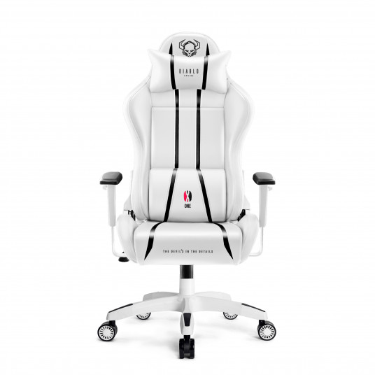 Spēļu krēsls Diablo X-One 2.0 Normāls izmērs: balts-melns