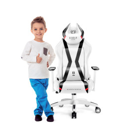 Bērnu krēsls Diablo X-Horn 2.0 Kids Izmērs: balts-melns