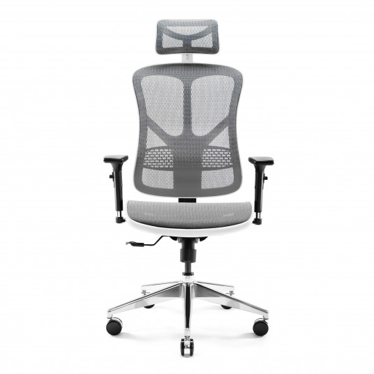 Ergonomisks krēsls DIABLO V-BASIC: balti pelēks