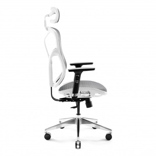 Ergonomisks krēsls DIABLO V-BASIC: balti pelēks
