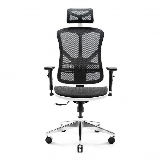 Ergonomisks krēsls DIABLO V-BASIC: balts-melns
