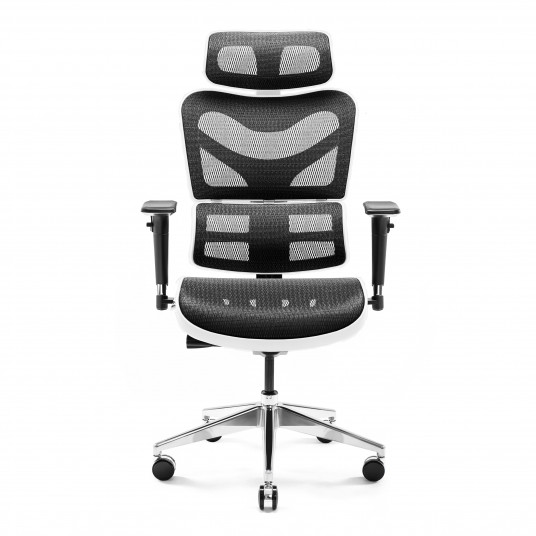 Ergonomisks krēsls DIABLO V-COMMANDER: balts-melns