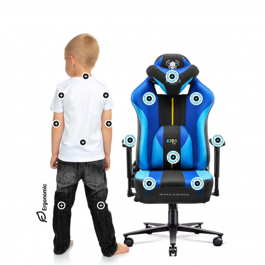 Diablo X-Player 2.0 tekstila bērnu krēsls Frost Black: bērnu izmērs