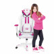 Bērnu krēsls Diablo X-Ray Kids Izmērs: balts rozā