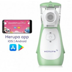 Inhalators Herupa Smart Mesh Plus un lietotņu spēle ieelpošanai
