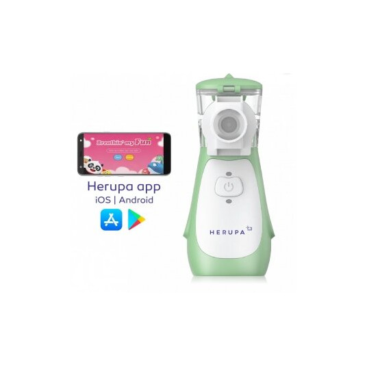 Inhalators Herupa Smart Mesh Plus un lietotņu spēle ieelpošanai