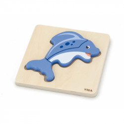 Koka mini puzle - Delfīns