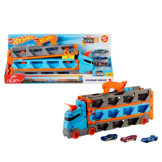 Mattel Hot Wheels City Wyścigowy Transporter 2w1 GVG37