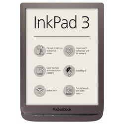 E-Reader|POCKETBOOK|InkPad 3|7.8"|1872x1404|Memory 8192 MB|1xAudio-Out|1xMicro-USB|Micro SD|Wireless LAN 802.11b/g/n|Dark Brown|PB740-X-WW