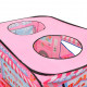 Spēļu telts ar 250 bumbiņām, rozā, 70x112x70cm