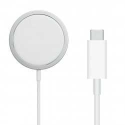 RoGer Charger MagSafe 15W for Apple iPhone / 12 mini / 12 / 12 PRO / 12 PRO MAX / 5V / 2A / 1m USB-C / white