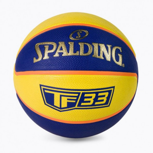 SPALDINGTF-33 Gold - dzeltens/zils Sz6 gumijas basketbols