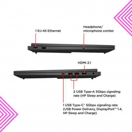 Klēpjdators OMEN Thetiger 23C1 16.1" Ryzen 7-7840HS 32GB RAM 1TB SSD NVIDIA GeForce RTX 4070 8GB VRAM Windows 11 Home 16-xf0000ny