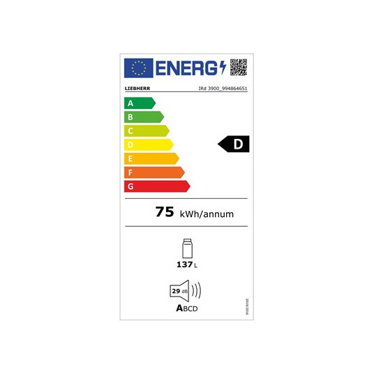 Iebūvēts ledusskapis Liebherr IRd 3900 Pure