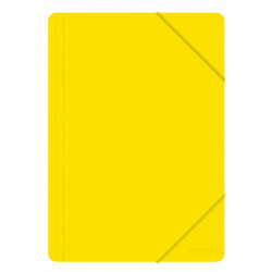 Mape ar gumiju PP, A4, 500mic, dzeltena