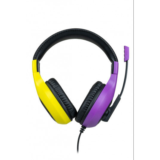 Austiņas Bigben Stereo Headset Wired, Yellow&Purple