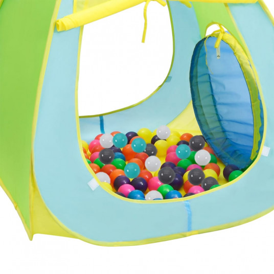 Bērnu rotaļu telts ar 350 bumbiņām, dažādas krāsas