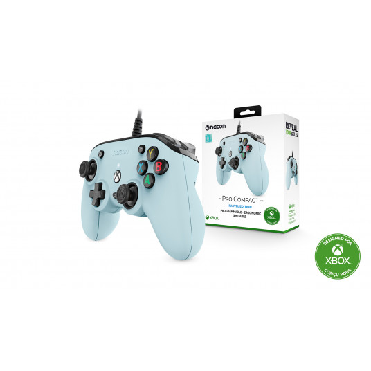Spēļu panelis Nacon Pro Compact Controller Xbox, Wired, Pastel blue