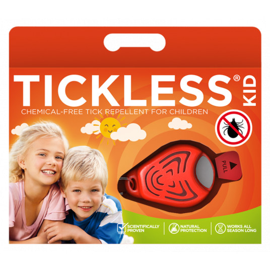 Kid Ultrasonic bērnu kulons pret ērcēm un blusām oranžs