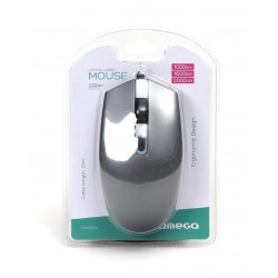 Omega OM-0550 Standart Computer Mouse with / 1000 / 1600 / 2000 DPI / USB / Grey
