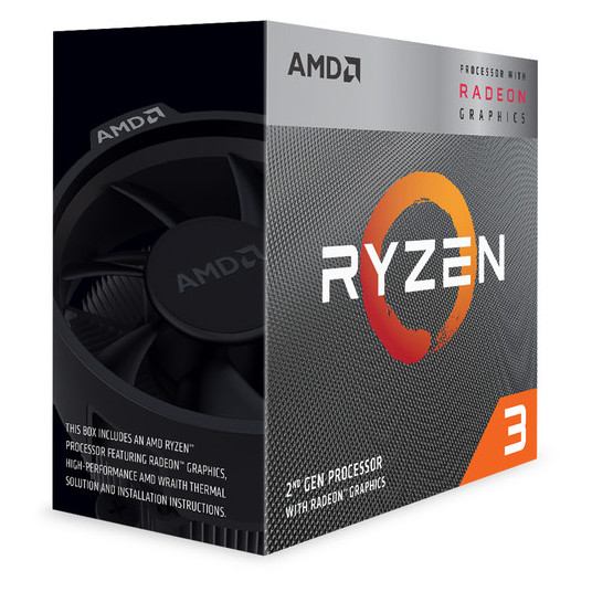 AMD AMD Ryzen 3 3200G, 3.6 GHz, AM4, Processor threads 4, Packing Retail, Processor cores 4, Component for PC