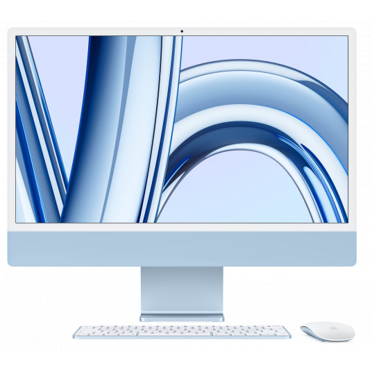 Galddators Apple iMac 24" 4.5K Retina Apple M3, 8C CPU, 10C GPU, 8GB RAM, 256GB SSD, Blue, MQRQ3ZE/A