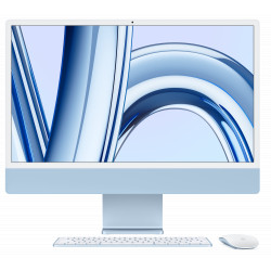 Galddators Apple iMac 24" 4.5K Retina Apple M3, 8C CPU, 10C GPU, 8GB RAM, 512GB SSD, Blue, MQRR3ZE/A