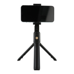 RoGer 2in1 Selfie Stick + Tripod Telescopic Stand with Bluetooth Remote Control / Black