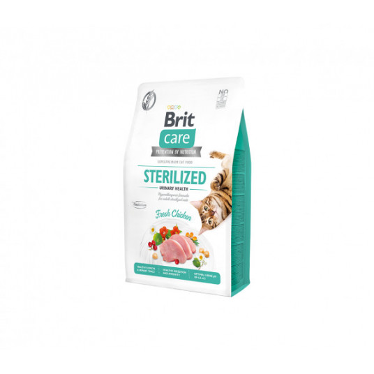 Brit Care Cat GF Sterilized Urinary Health sausā barība kaķiem 7 kg