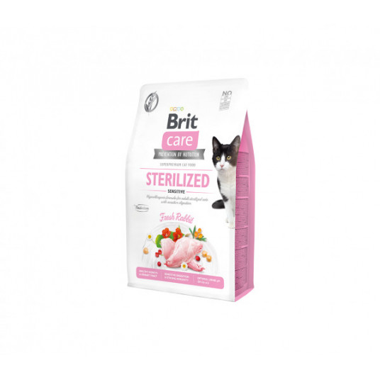 Sausā barība Brit Care Cat GF Sterilized Sensitive sm kaķiem 2 kg