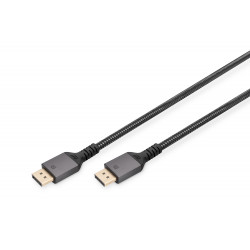 Digitus DisplayPort savienotāja kabelis 1.4 DB-340201-010-S melns, DP uz DP, 1 m