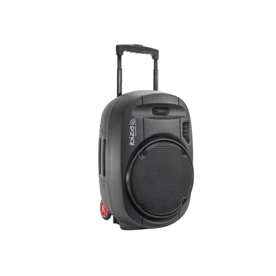 Pārnēsājama audio sistēma Ibiza PORT12UHF-MKII ar akumulatoru,2 bezvadu mikrofoni, USB/SD/AUX/Bluetooth, 12''/30cm
