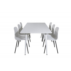 Ēdamistabas komplekta galds Polar ar 6 krēsliem Arctic