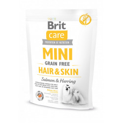 Barība suņiem Brit Care Mini Hair&Skin sausā barība mazo šķirņu suņiem 400 g