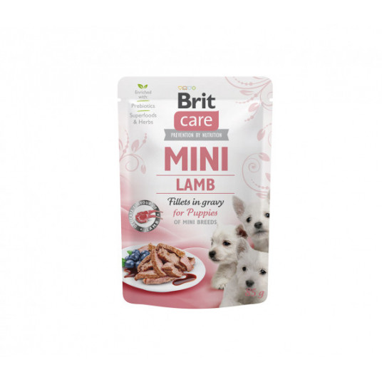 Brit Care Mini Conc. soma suņiem Kucēns Jēra fileja mērcē 85 g