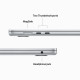 Portatīvais dators MacBook Air 15.3" Apple M2 8C, RAM 16GB, SSD 256GB, Mac OS, INT, silver MQKR3ZE/A/R1