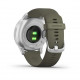 Viedpulkstenis Garmin vivomove Style, 42MM, Silver Aluminum Case with Moss Silicone Band | 010-02240-21