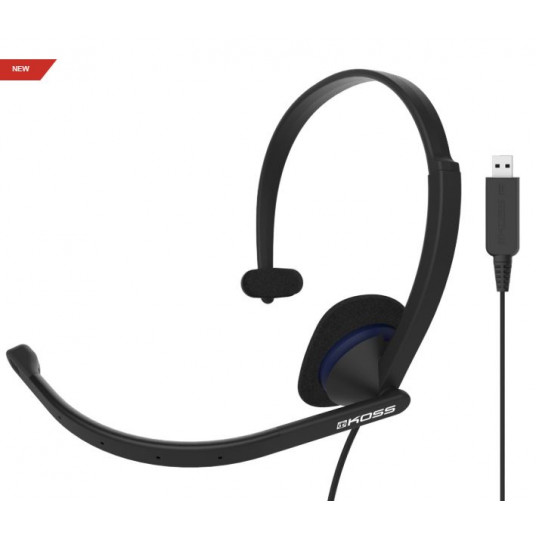 Koss Headphones CS195 USB galvas saite/uz auss, USB, mikrofons, melns,