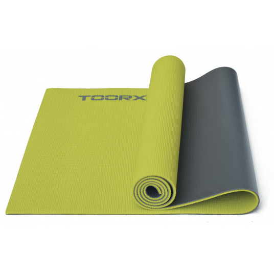 Toorx Yoga mat MAT176 PVC 173x60x0,6 PVC lime green/gray