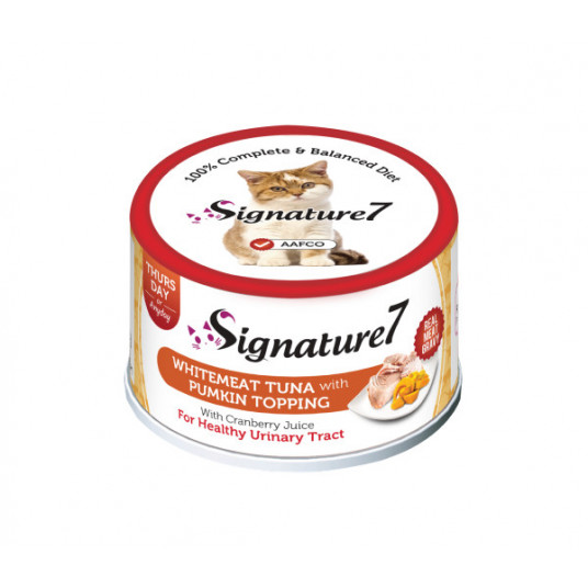 Signature7 Whitemeat Tuna ar ķirbi konservi kaķiem ar tunci un ķirbi 70 g