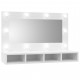 Spoguļskapītis ar LED, balts, 90x31,5x62 cm