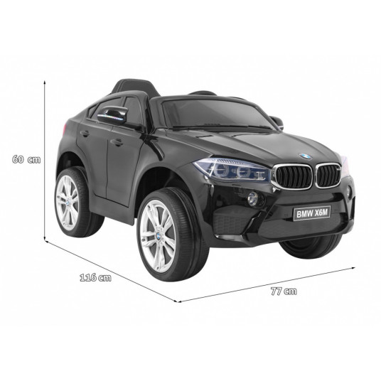 Elektroauto BMW X6M lakots, sarkans, melns