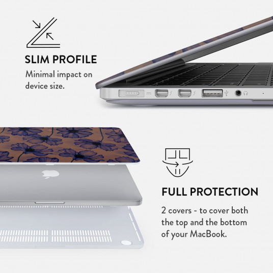 Datora futrālis Velvet Night Macbook case for Macbook Pro 13 A1706 / A1708 / A2338